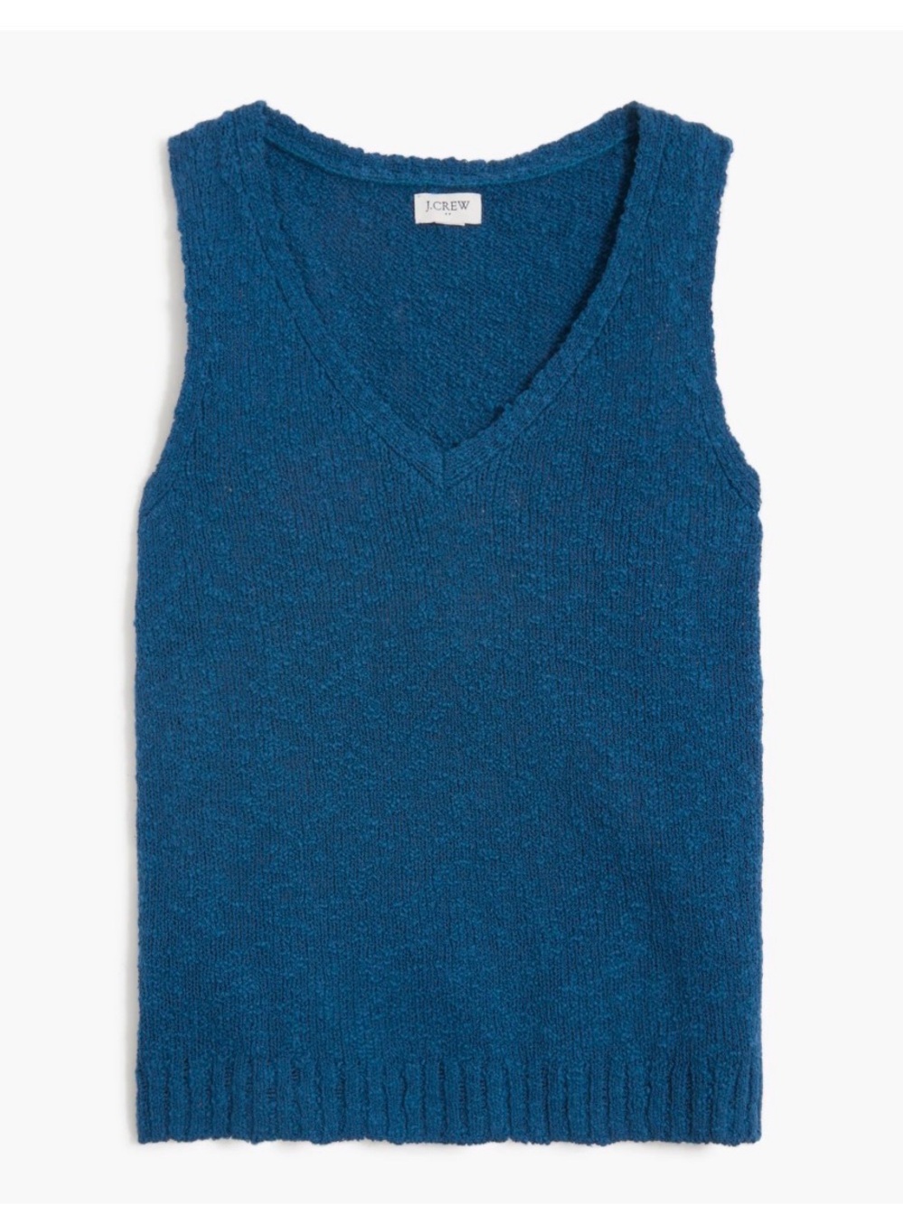 J. Crew Women's V-Neck Tank Sweater — Teal Blue